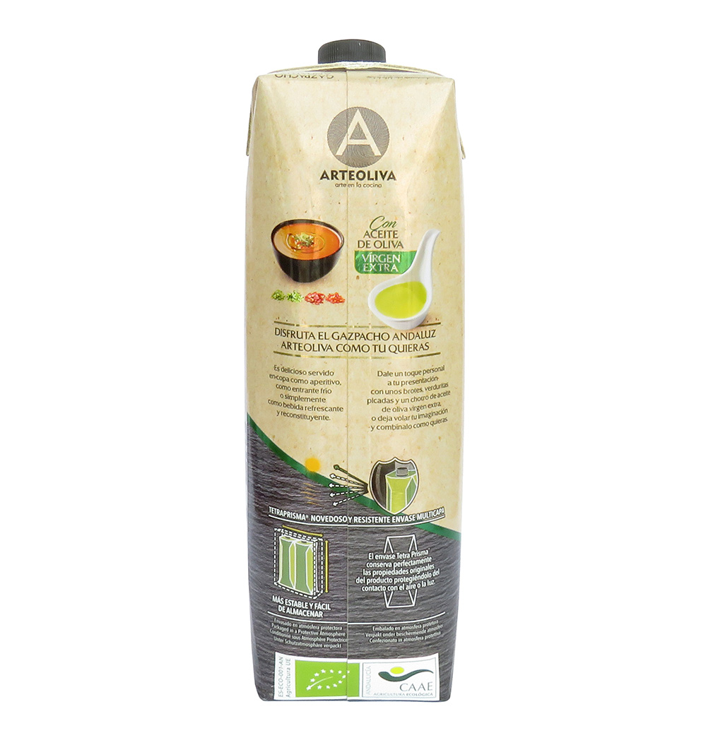 Gazpacho Andaluz BIO 1L – Arteoliva